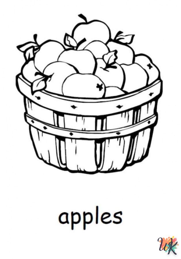 imprimer coloriage pomme  pour enfant