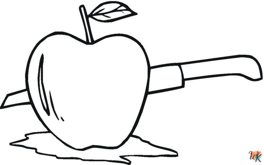 coloriage pomme  pour enfant gratuit