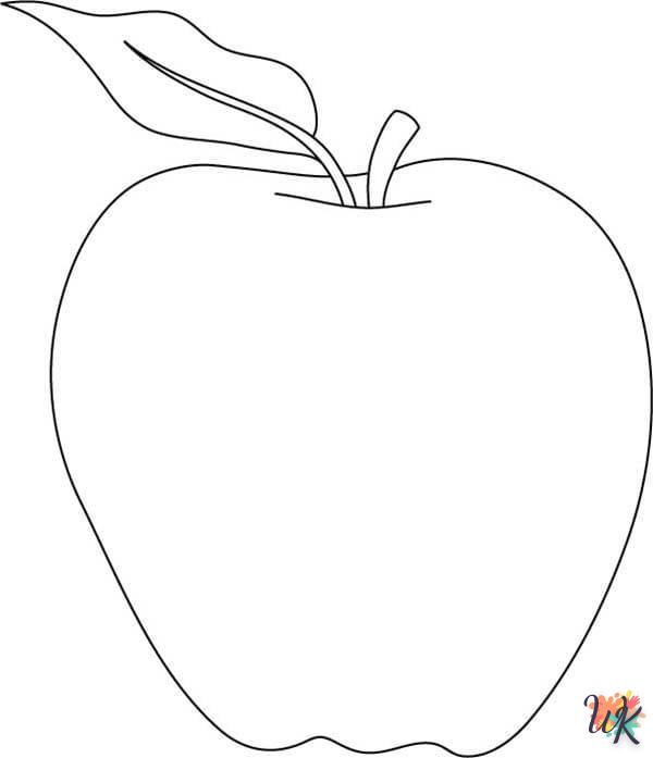 coloriage pomme  pour enfant de 3 ans