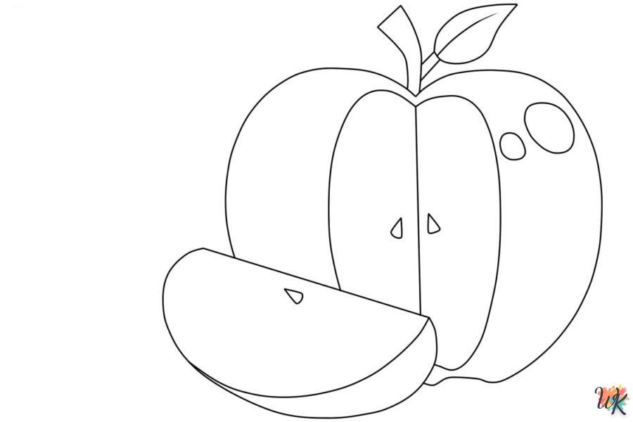 coloriage pomme  magique à faire en ligne