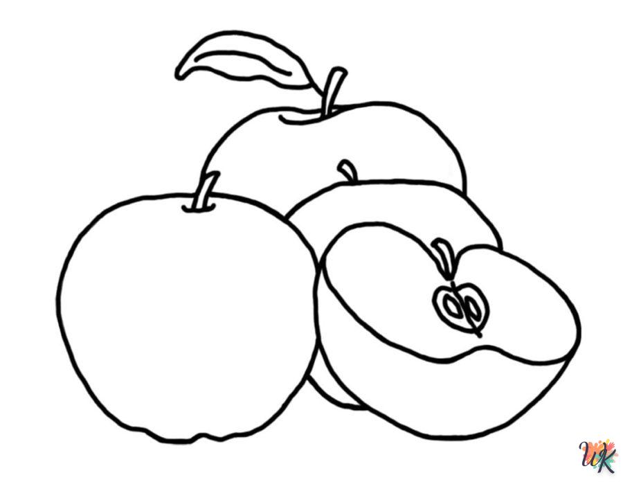 coloriage pomme  et apprentissage