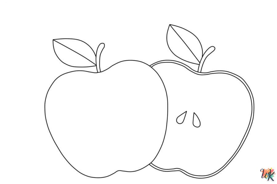 coloriage pomme  à imprimer a4