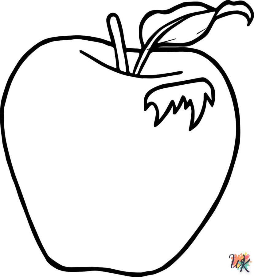 coloriage pomme  gratuit pour enfants