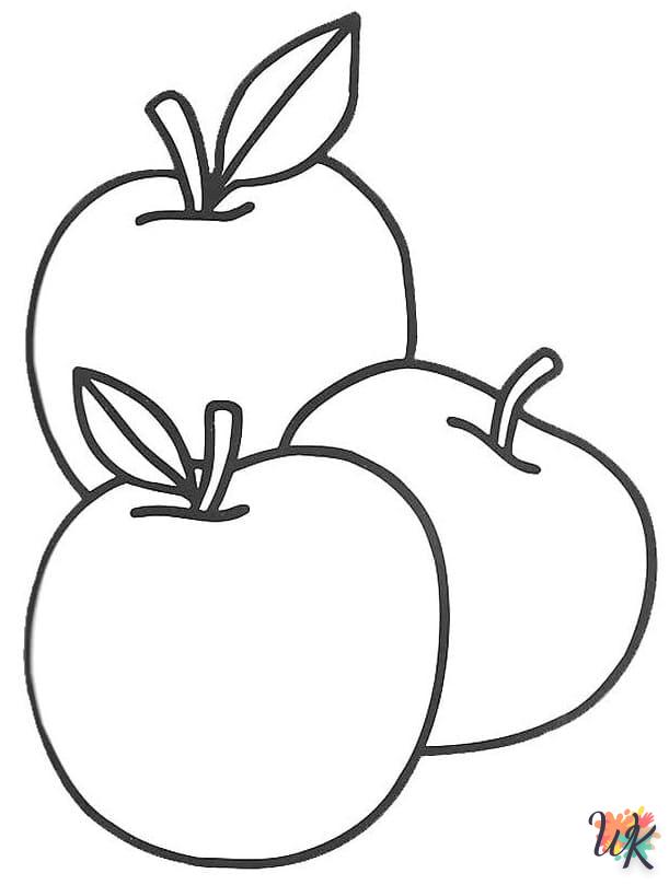 coloriage pomme  gratuit à imprimer