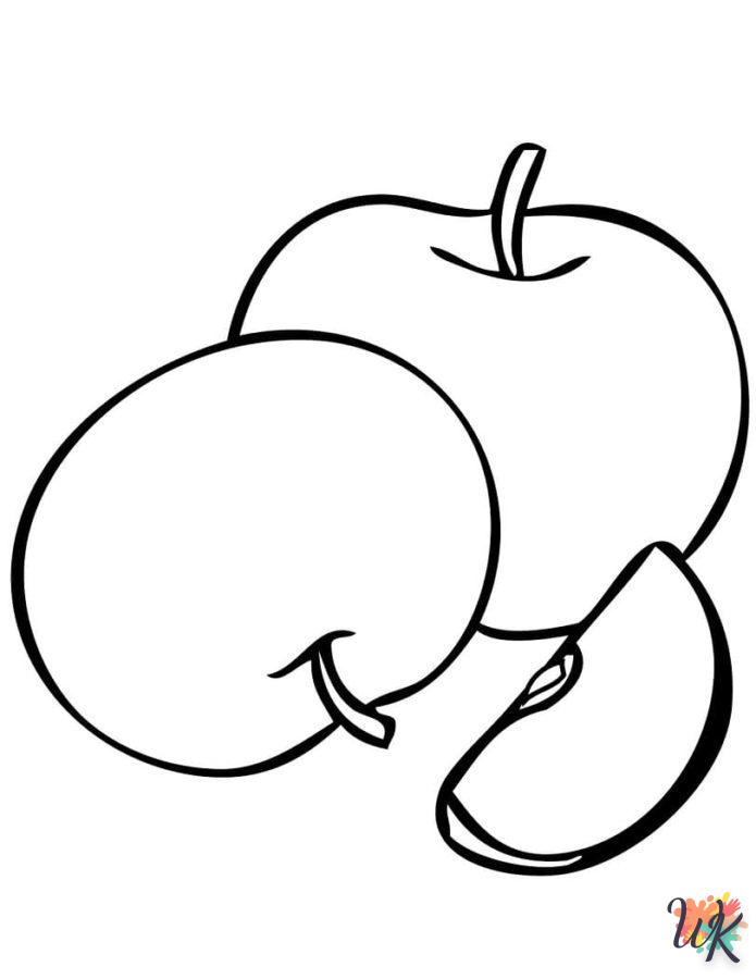 coloriage pomme  pour enfant de à imprimer