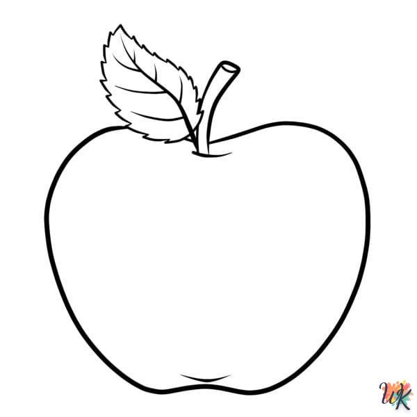 coloriage pomme  en ligne pour bebe de 2 ans