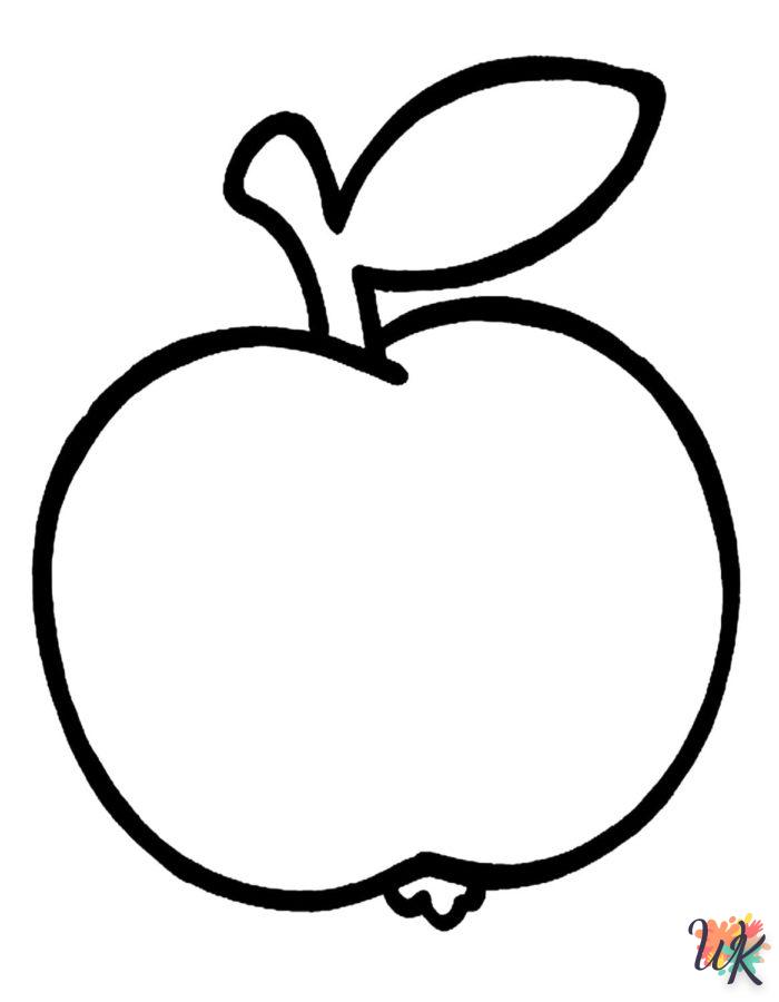 coloriage pomme  à colorier en ligne gratuit