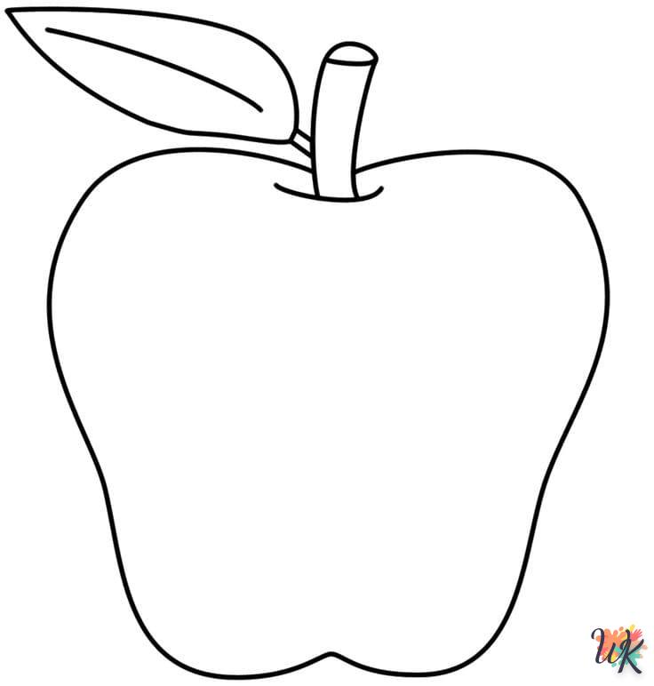 a imprimer coloriage pomme  gratuit