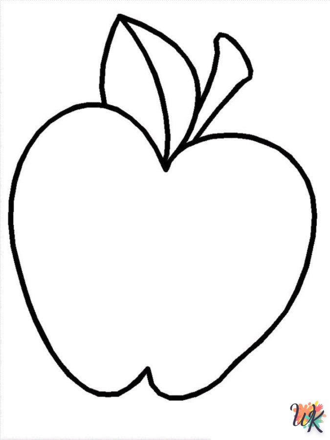 coloriage pomme  pour primaire