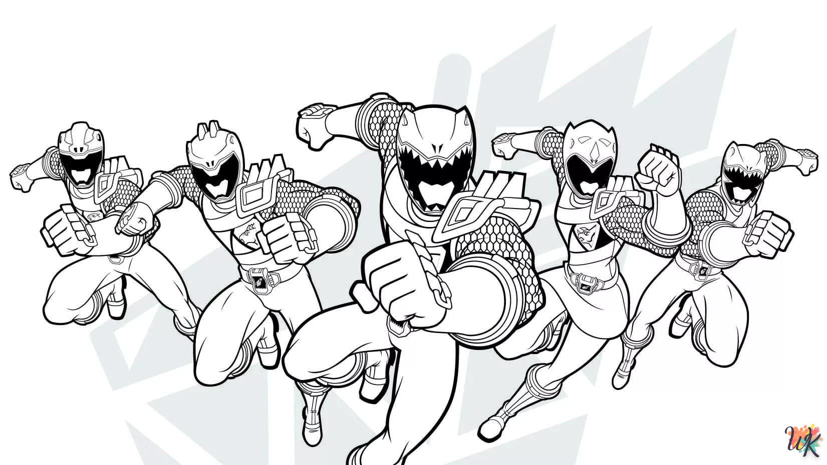coloriage Power Rangers  a imprimer enfant 6 ans