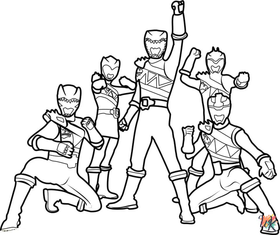 coloriage Power Rangers  en ligne pour bebe de 2 ans