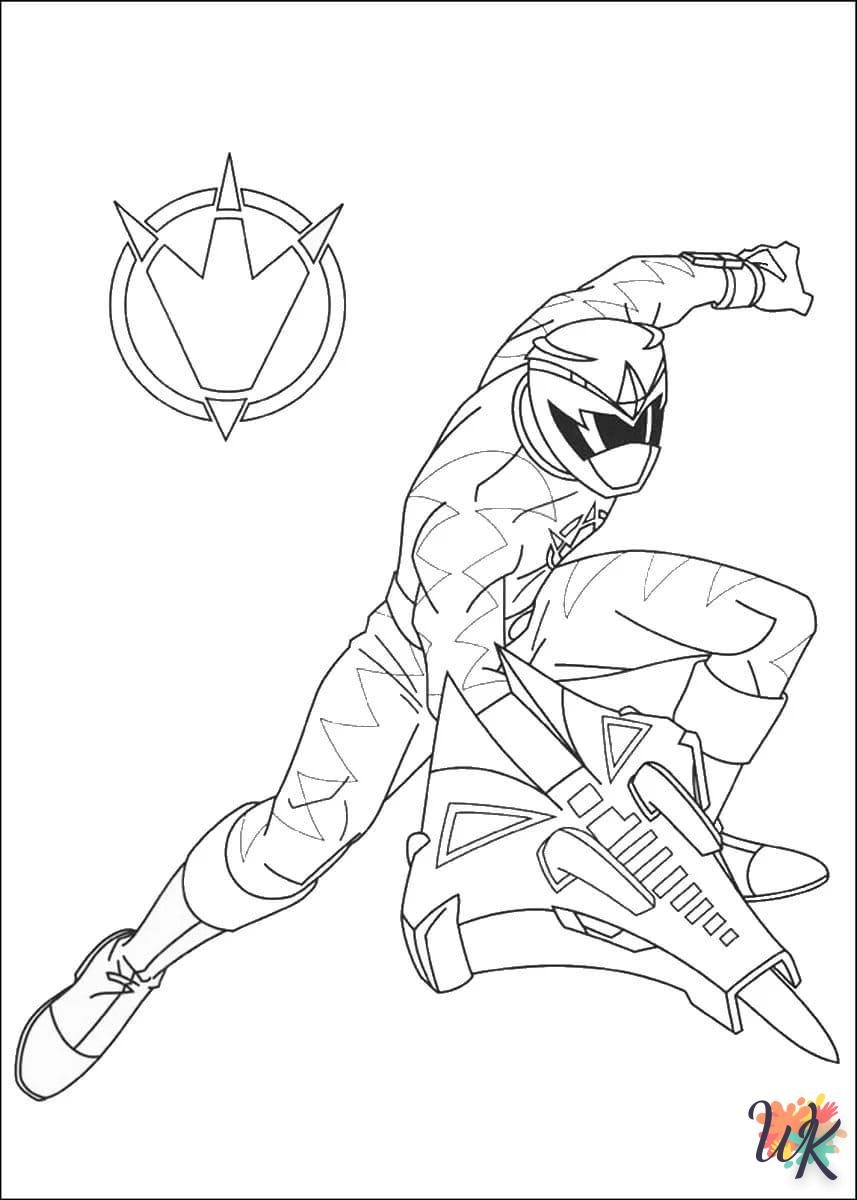 coloriage Power Rangers  à imprimer pour enfant de 10 ans