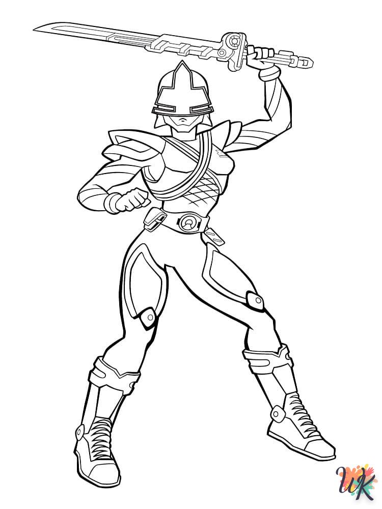 coloriage Power Rangers  enfant à imprimer pdf