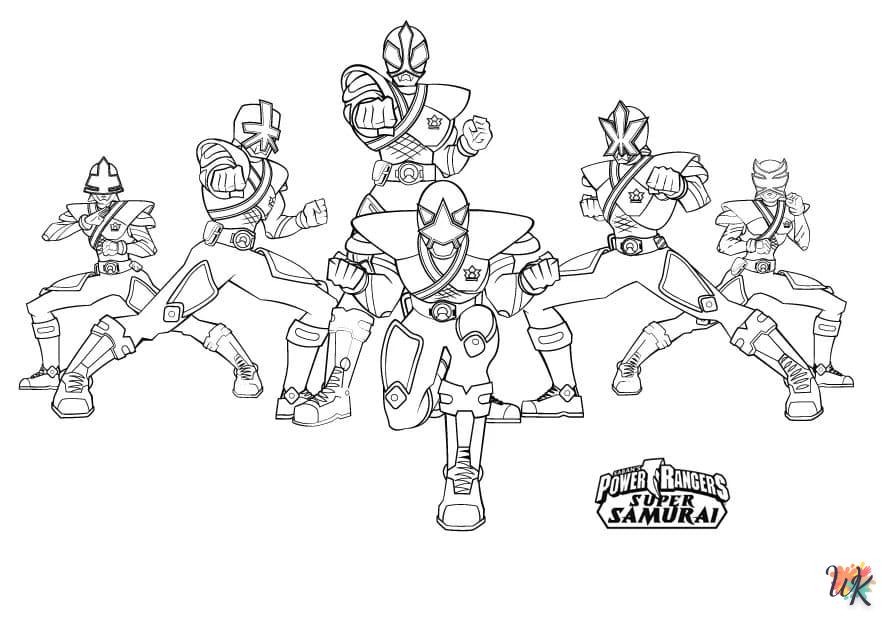 coloriage Power Rangers  et découpage à imprimer