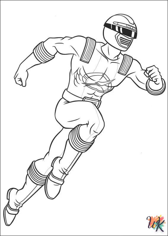 coloriage Power Rangers  automne en ligne gratuit à imprimer