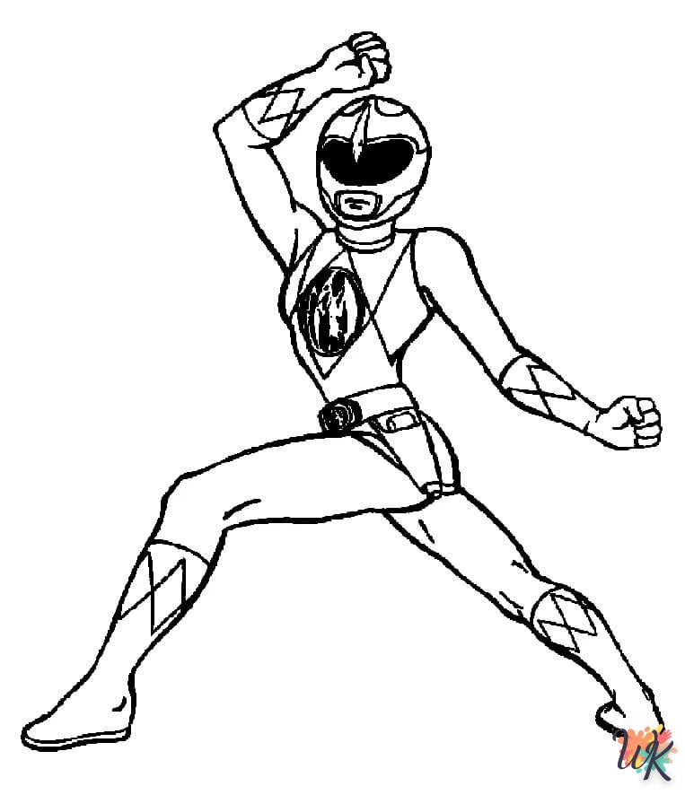 coloriage Power Rangers  a imprimer enfant 10 ans