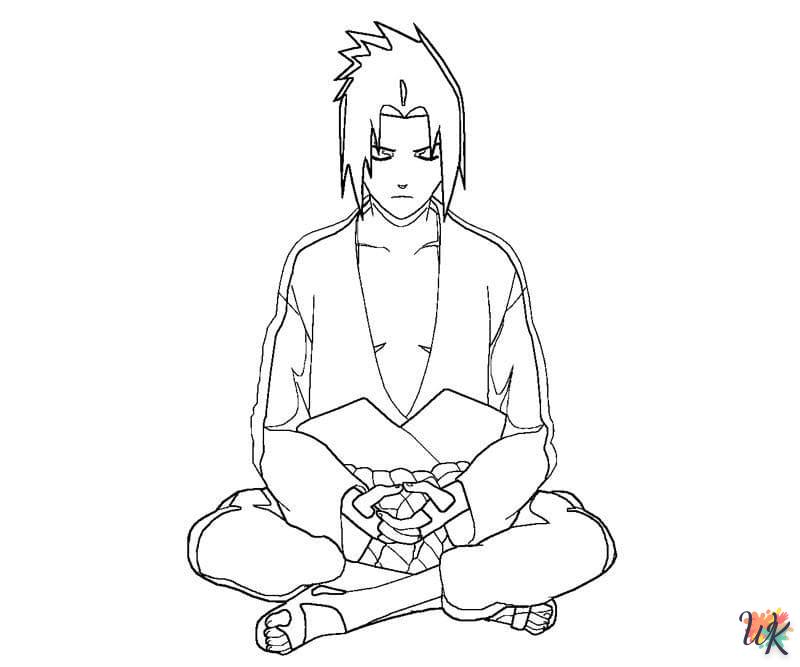 image pour coloriage Sasuke  enfant