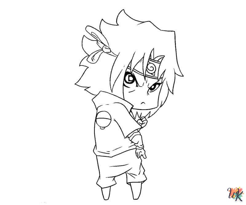 coloriage Sasuke  enfant 5 ans à imprimer