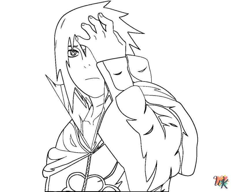 coloriage Sasuke  à imprimer pour enfant de 4 ans