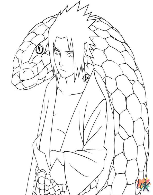 coloriage Sasuke  pour enfant de 7 ans