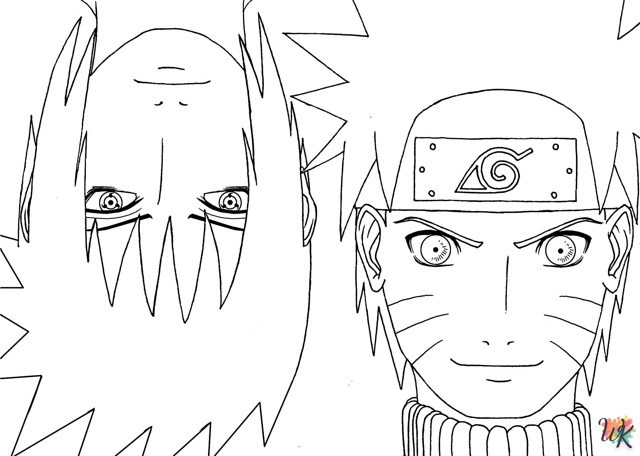 coloriage Sasuke  enfant 4 ans a imprimer