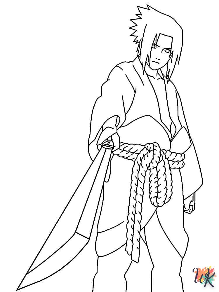 coloriage Sasuke  à imprimer pour enfant de 6 ans