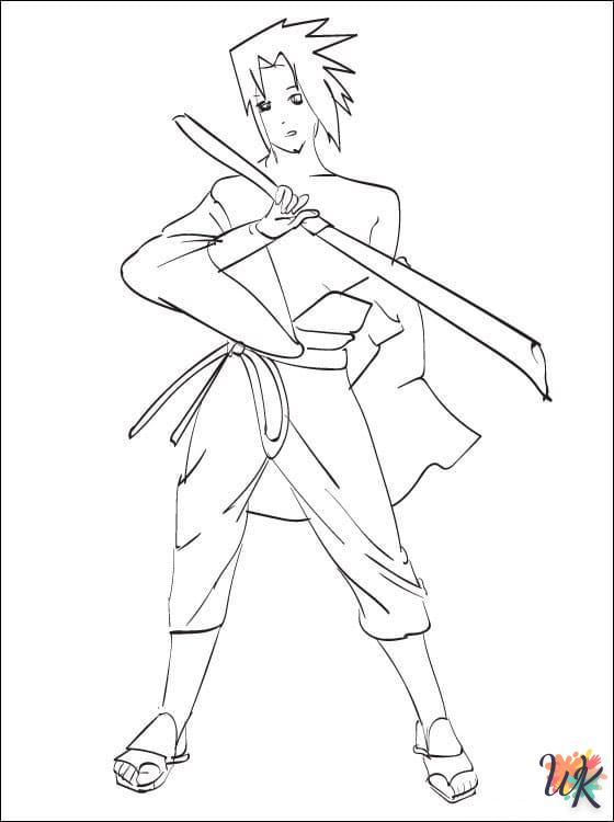 coloriage Sasuke  enfant 7 ans a imprimer