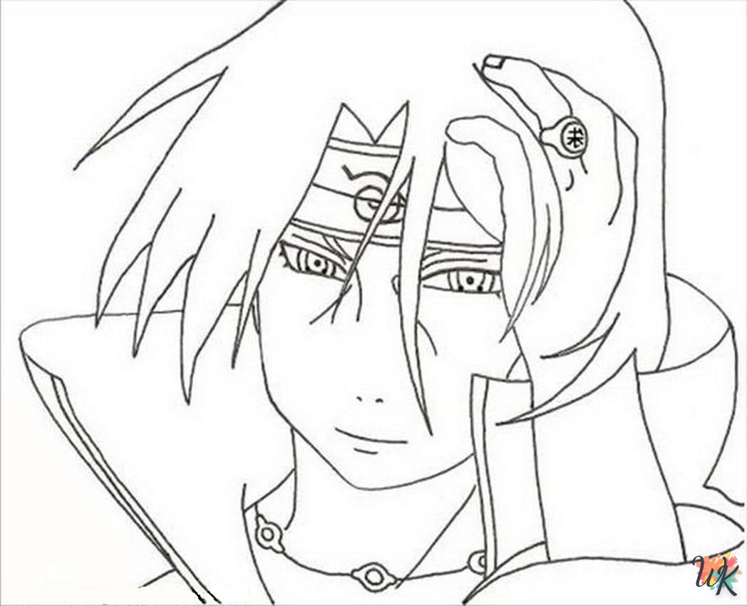 coloriage Sasuke  pour enfants à télécharger