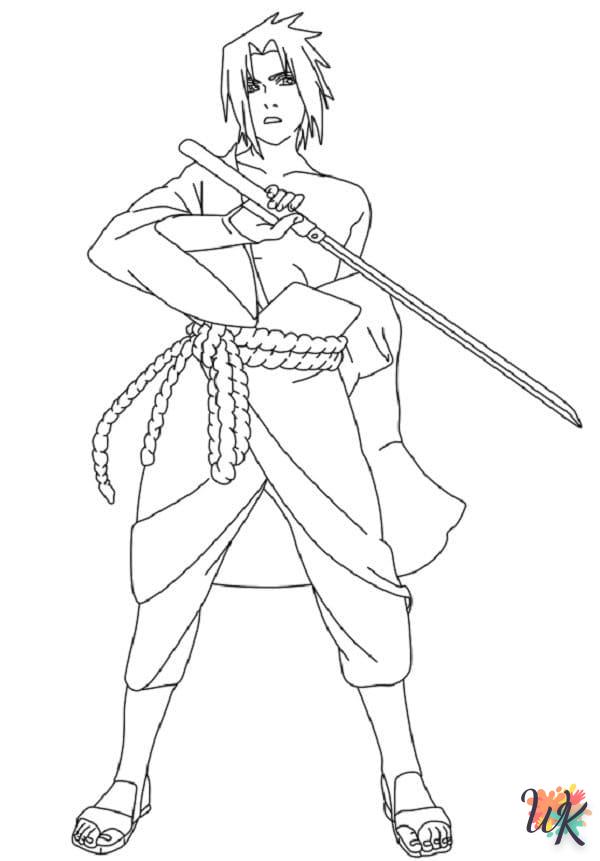 coloriage Sasuke  pour enfants a imprimer