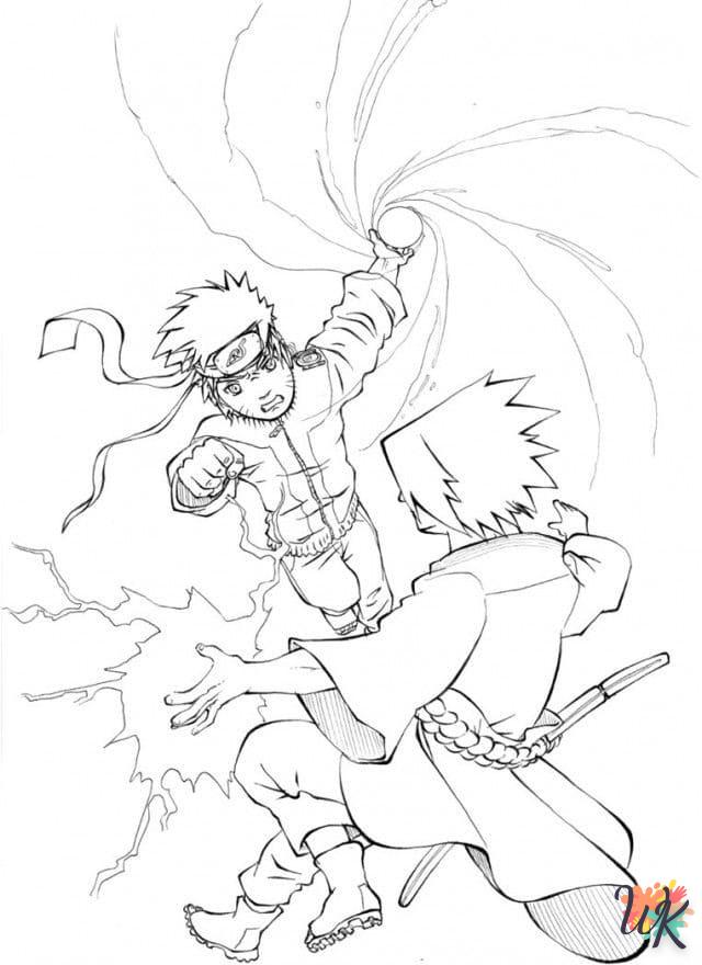 coloriage Sasuke  en ligne adulte gratuit