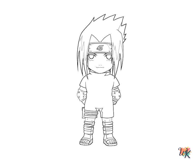 coloriage Sasuke  enfant à imprimer gratuit