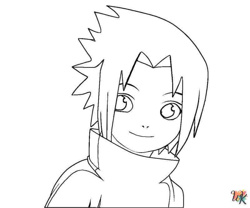 coloriage Sasuke  à imprimer pour enfant de 3 ans