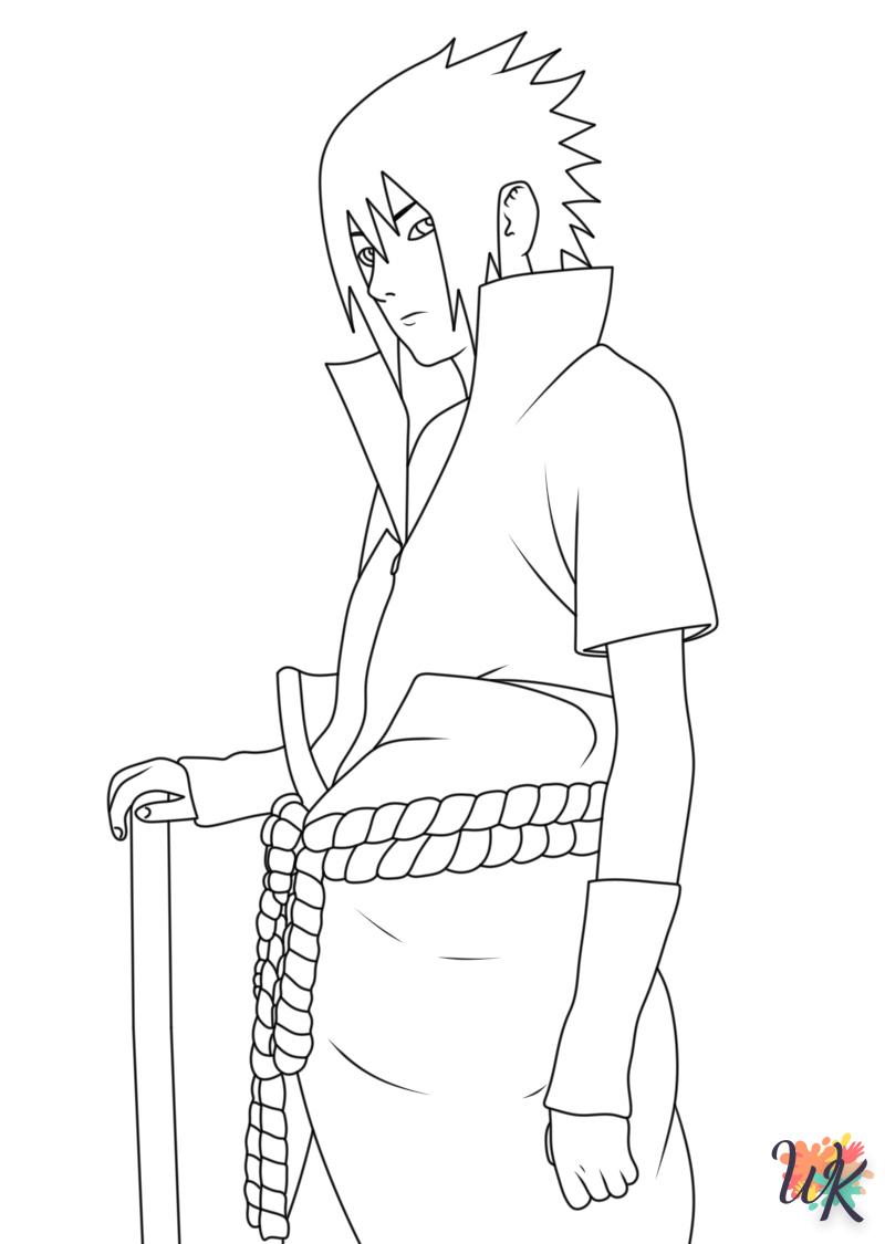 coloriage Sasuke  a colorier en ligne gratuitement