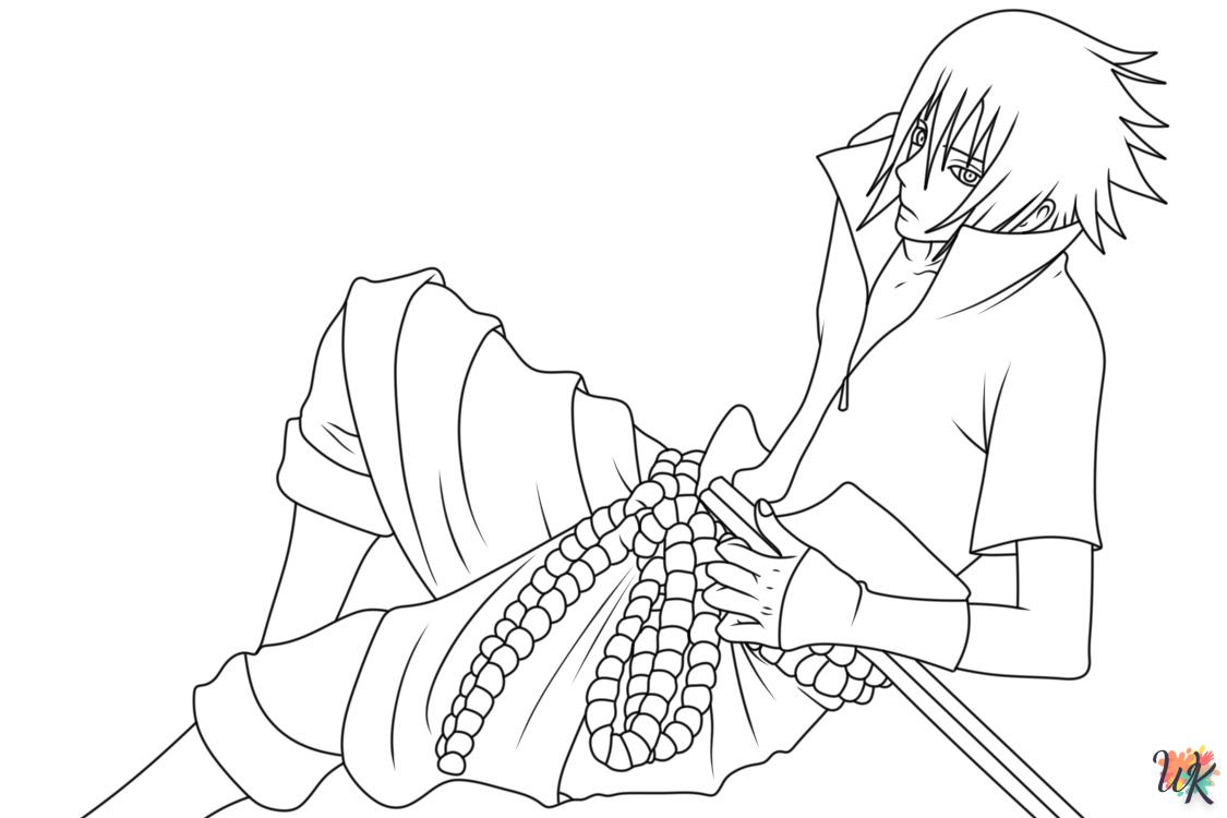 coloriage Sasuke  de pour enfants