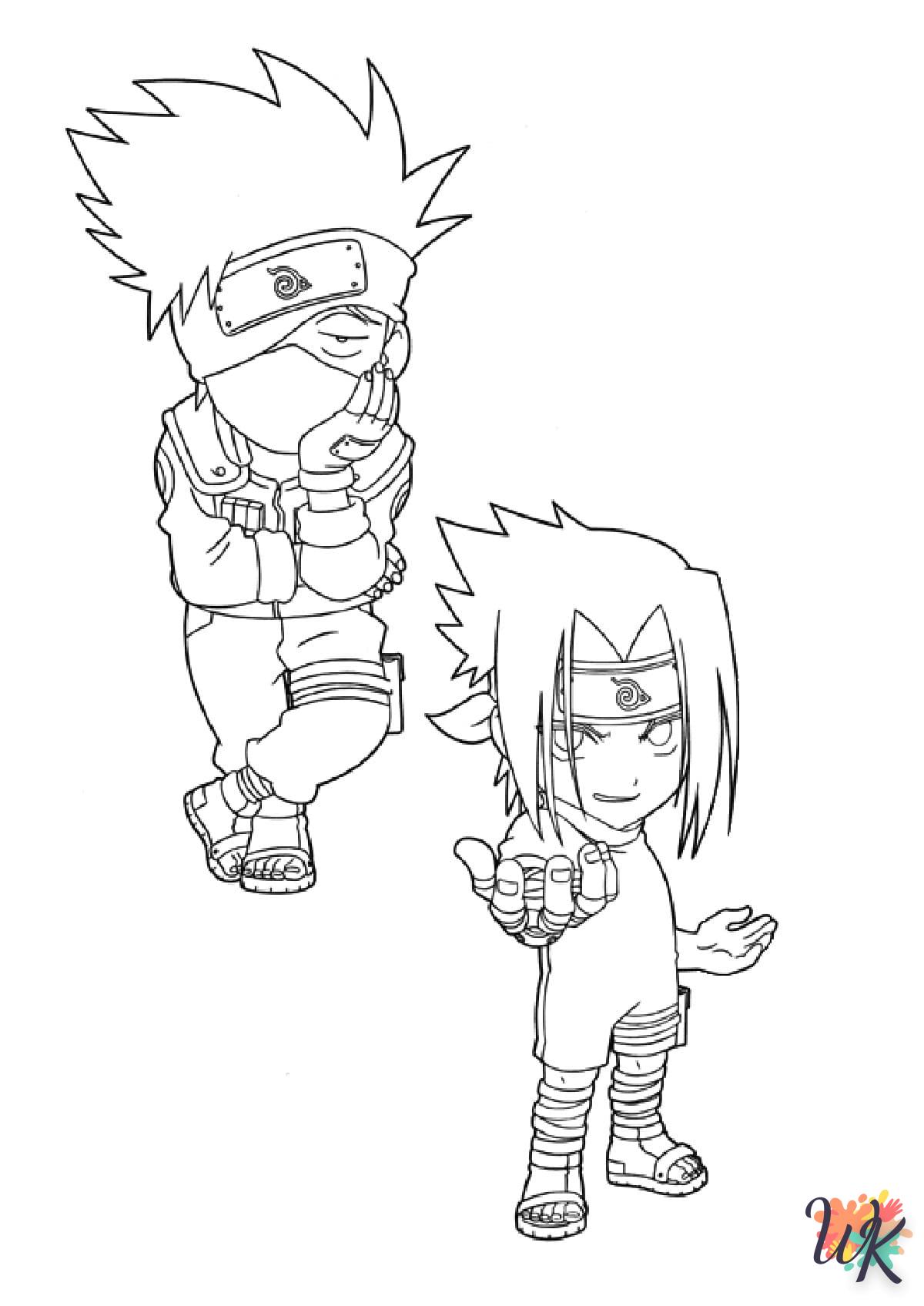 coloriage Sasuke  en ligne pour enfant