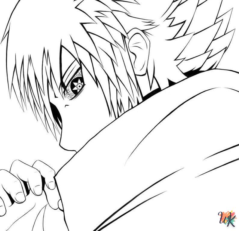 coloriage Sasuke  pour enfants