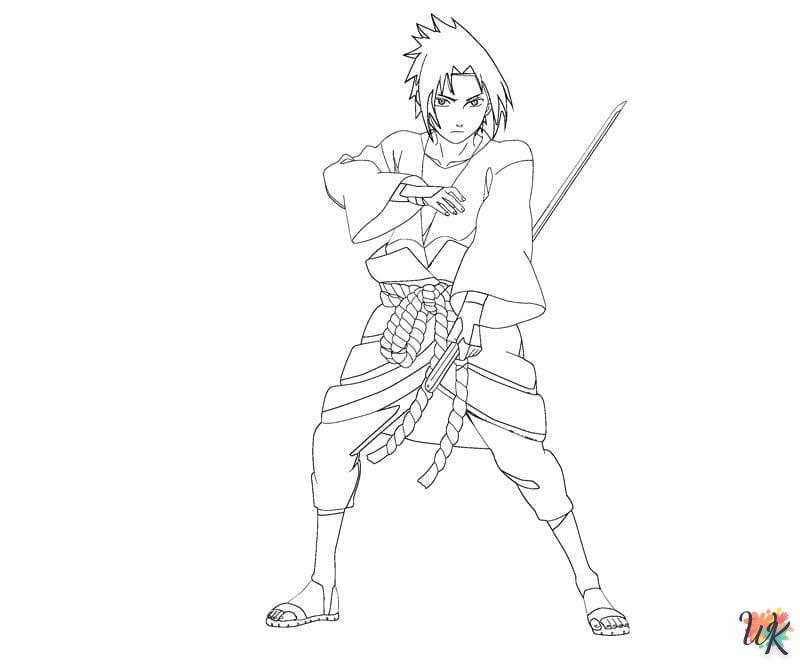 coloriage Sasuke  pour enfant de 8 ans