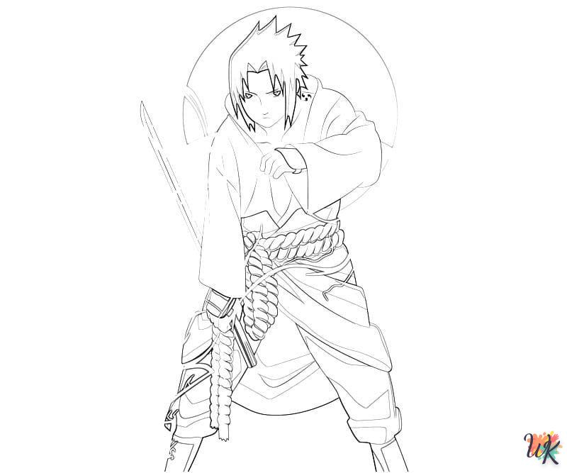 coloriage Sasuke  à imprimer pour enfant de 4 ans