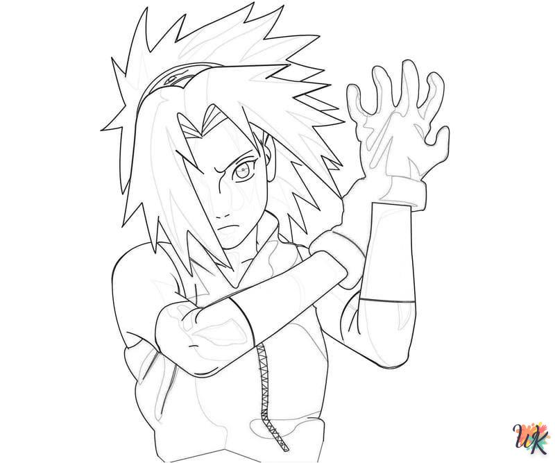 coloriage Sasuke  de pour enfants