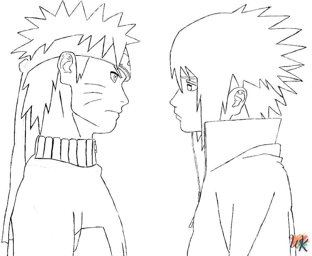 coloriage Sasuke  à imprimer pour enfant de 7 ans