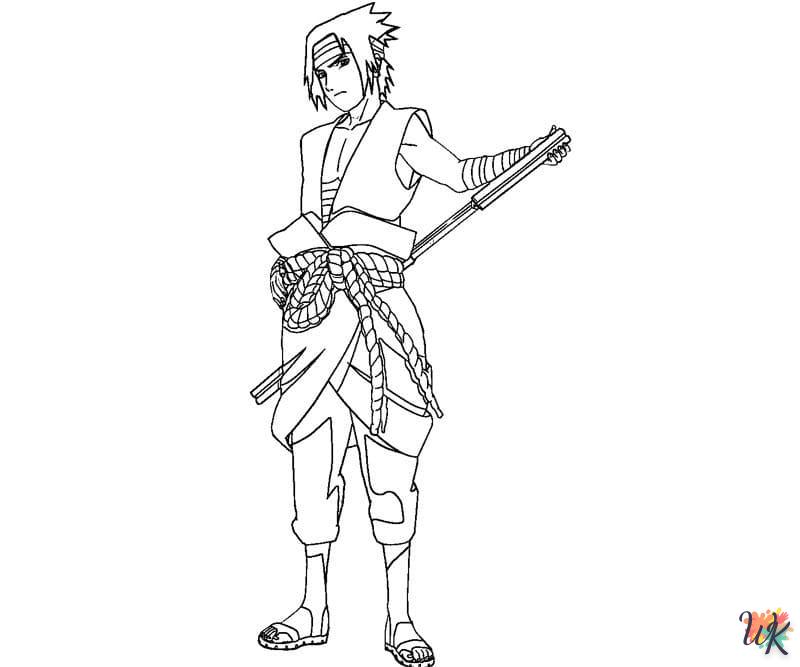 coloriage Sasuke  pour enfants a imprimer gratuit