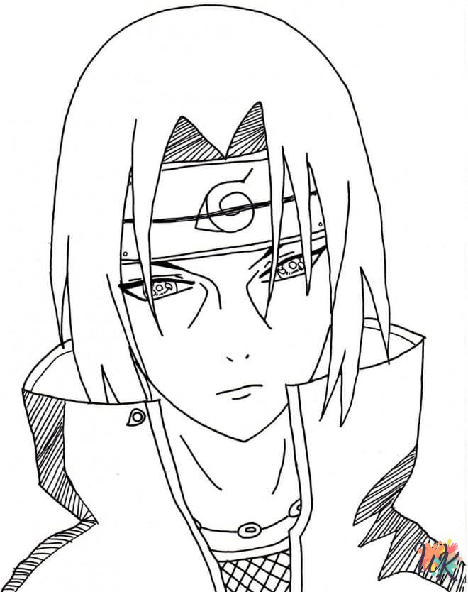 coloriage Sasuke  à imprimer pour enfants