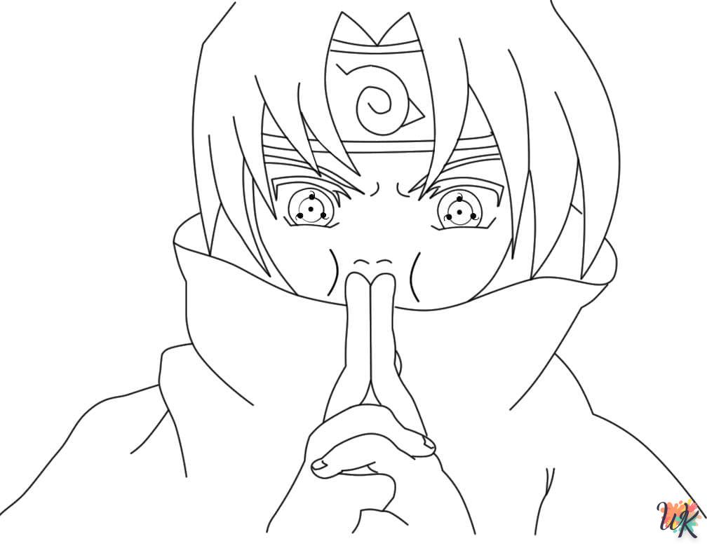 coloriage Sasuke  a imprimer pour enfant de 4 ans