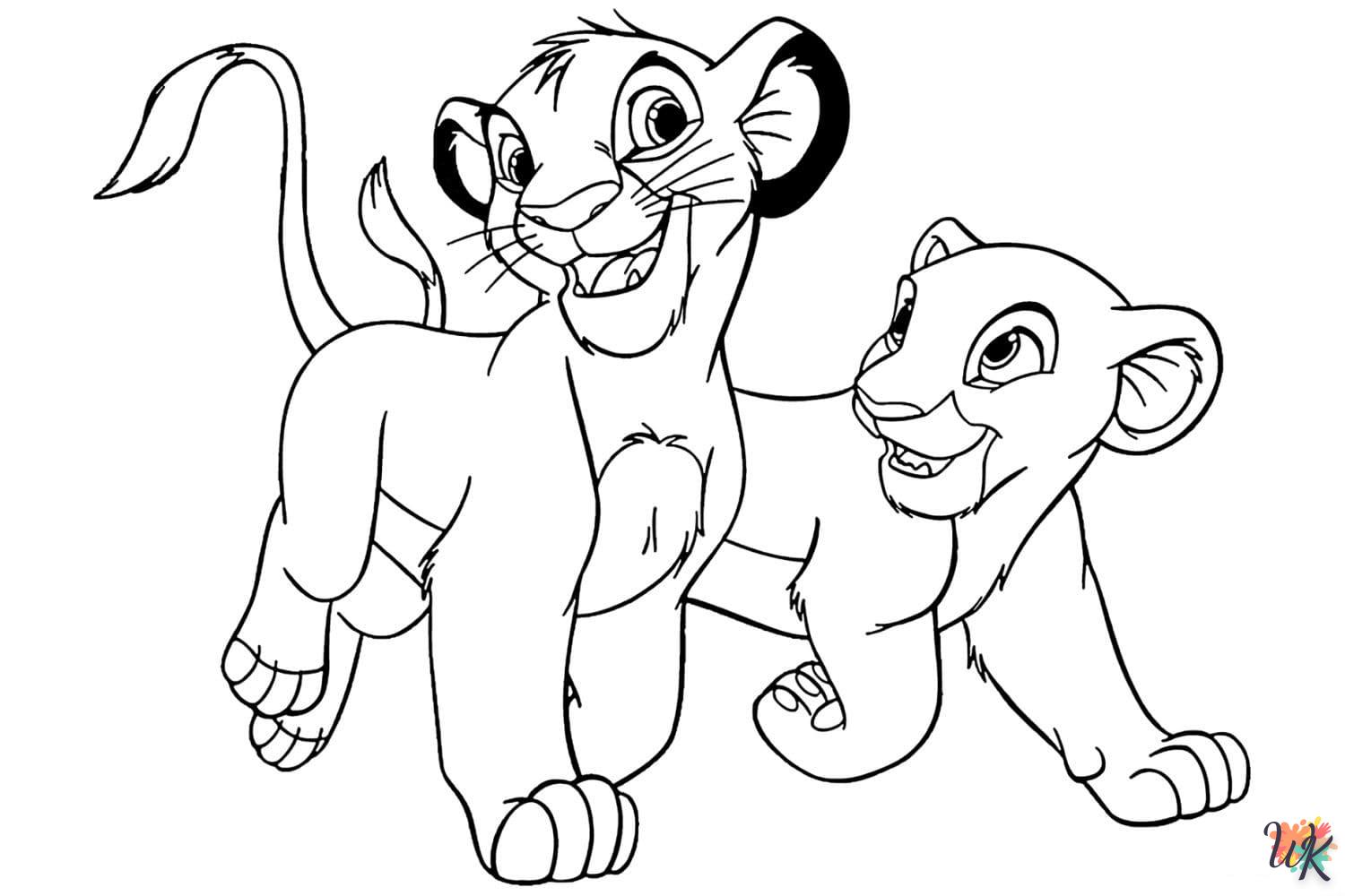 coloriage Simba  à imprimer gratuitement