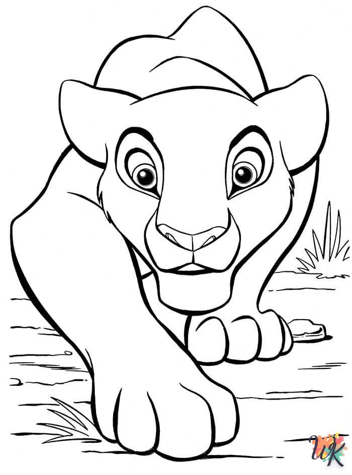 coloriage Simba  à imprimer pour enfants