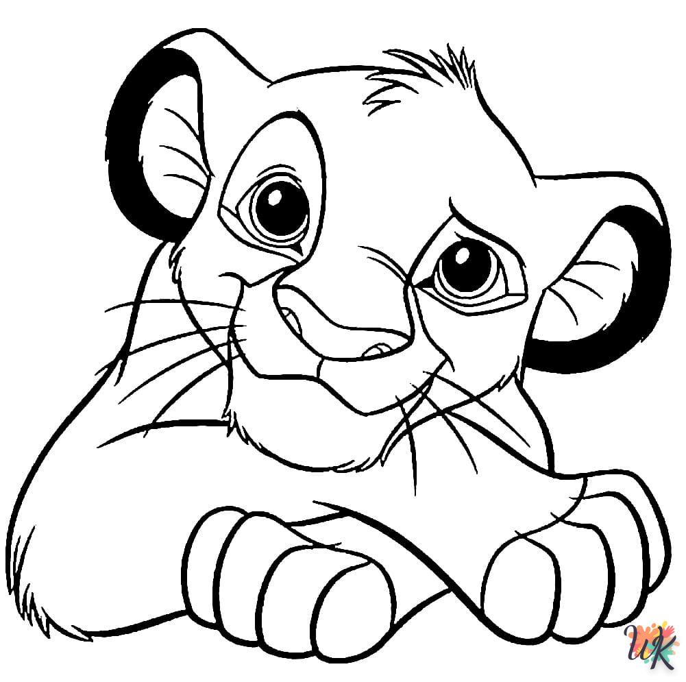coloriage Simba  bebe à imprimer gratuit