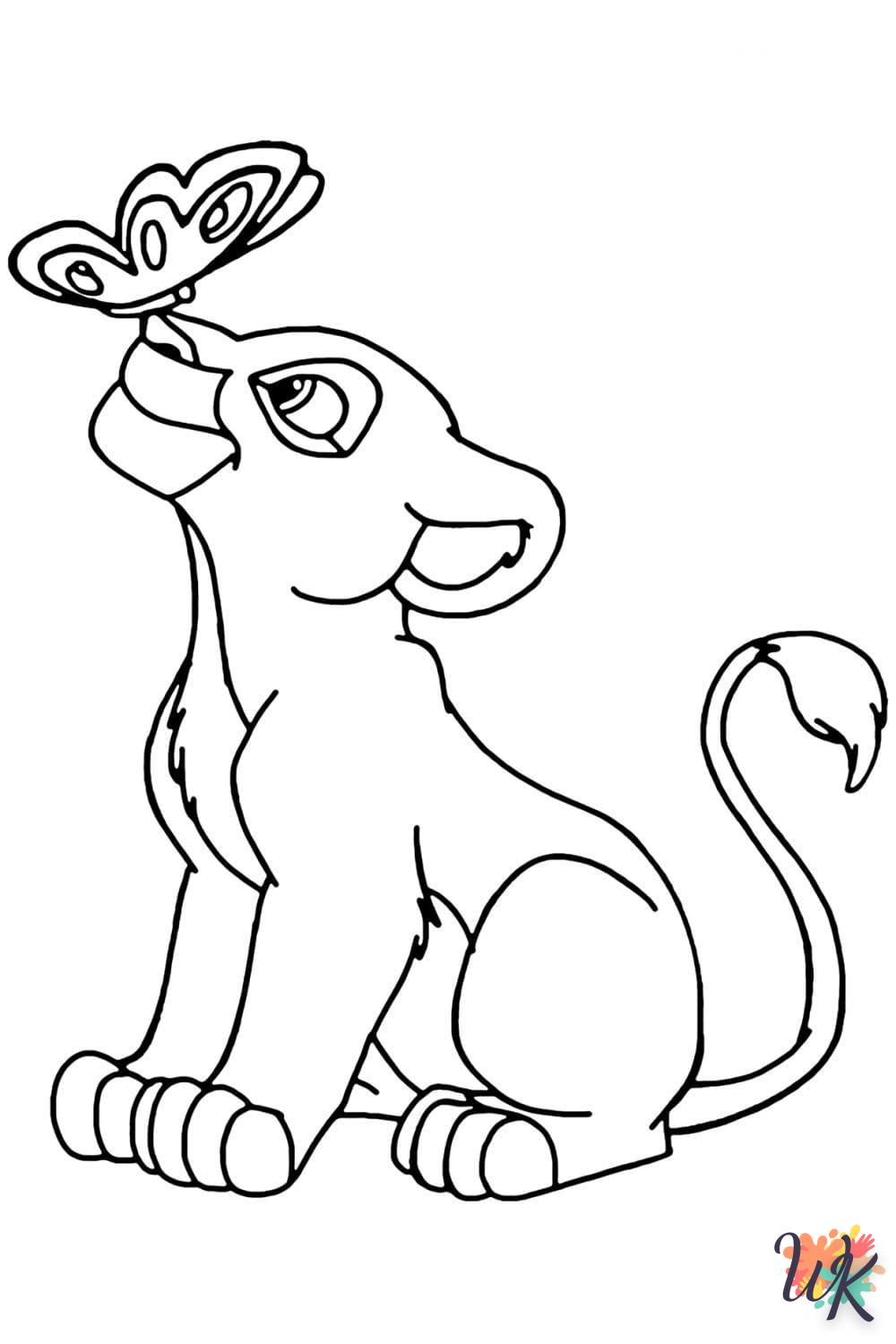 imprimer coloriage Simba  pour enfant