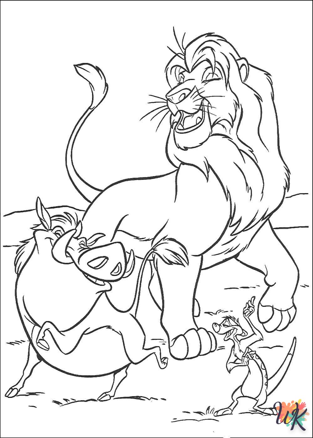 coloriage Simba  à imprimer gratuitement