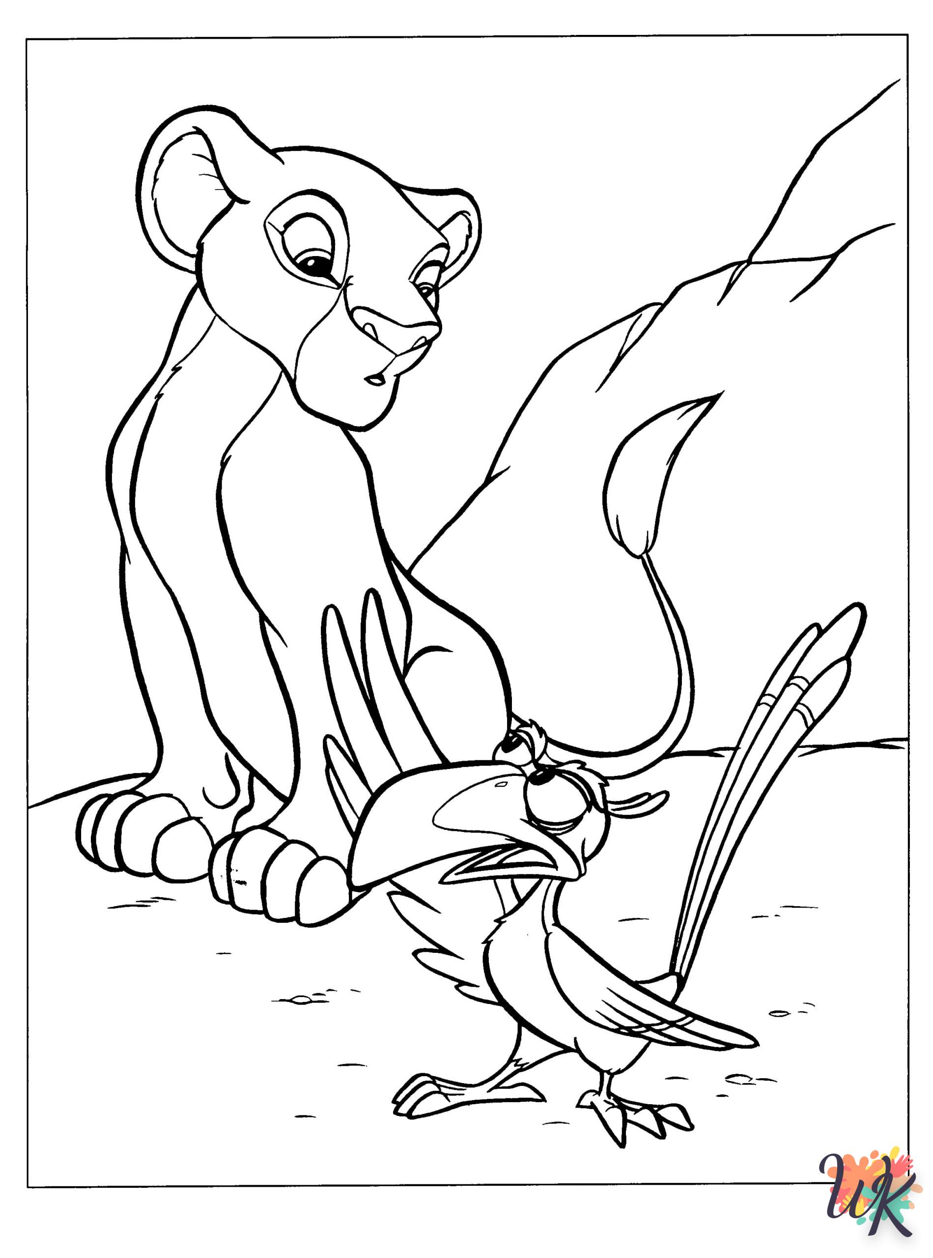 coloriage Simba  à imprimer pour enfants