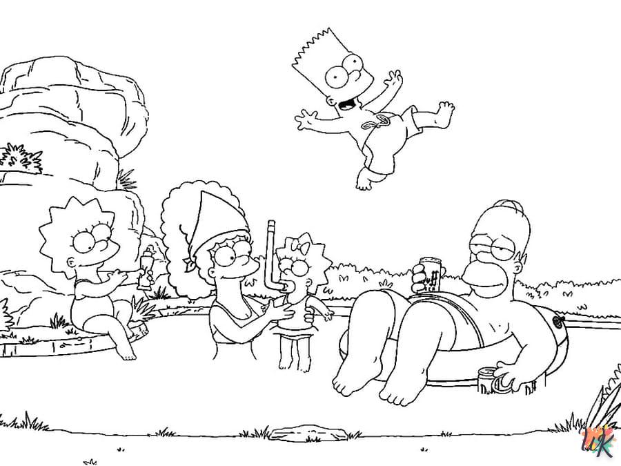 coloriage Simpson  à imprimer a4